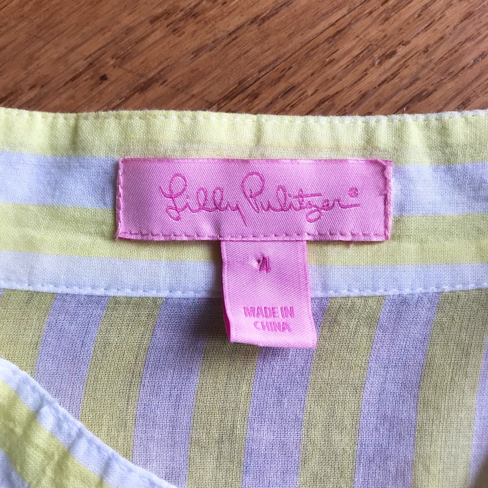 Lilly Pulitzer Striped Drop Waist Tunic Dress Top - Picture 5 of 6